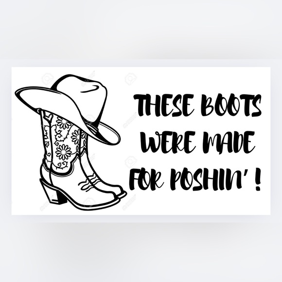 Other - Custom Made 50count Cowgirl Boots Stickers